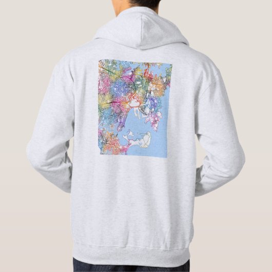 Sydney Australia City Map パーカ (裏面)