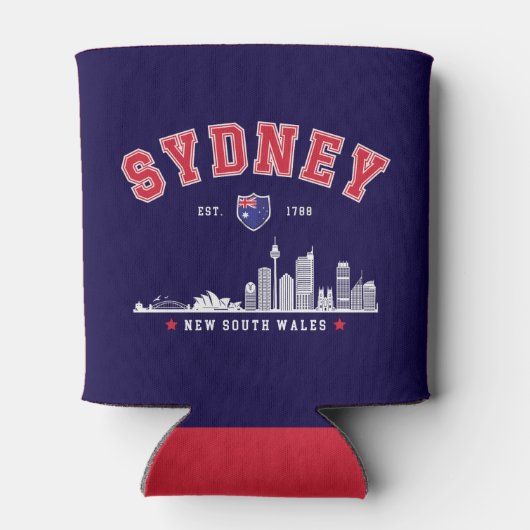 Sydney Australia Modern Skyline City 缶クーラー (裏面)