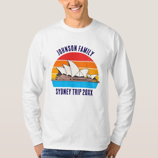 Sydney Australia Opera House Custom Long Sleeve Tシャツ (正面)