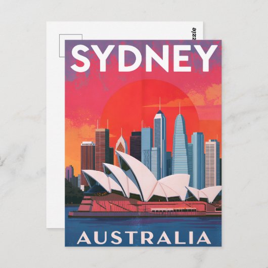 Sydney Australia Opera House Skyline ポストカード (正面/裏面)