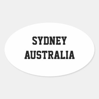 Sydney Australia ovalスタンプ 楕円形シール
