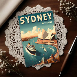 Sydney Australia Retro Travel ポストカード