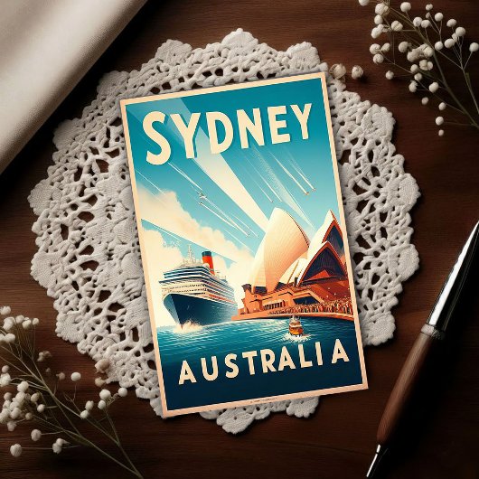 Sydney Australia Retro Travel ポストカード