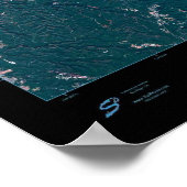 Sydney Australia satellite poster photo print map ポスター (角)