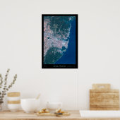Sydney Australia satellite poster photo print map ポスター (キッチン)