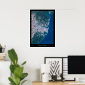 Sydney Australia satellite poster photo print map ポスター (ホームオフィス)