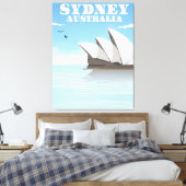 Sydney Australia Travelポスター キャンバスプリント (インサイチュ (寝室))