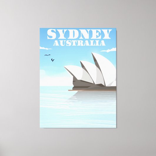 Sydney Australia Travelポスター キャンバスプリント (正面)