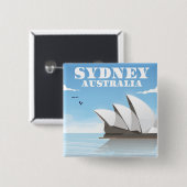 Sydney Australia Travelポスター 缶バッジ (正面&裏面)