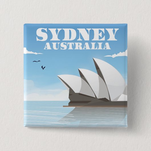 Sydney Australia Travelポスター 缶バッジ (正面)