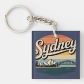 Sydney Australian Retro Sunset  キーホルダー (正面)