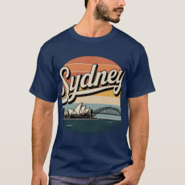 Sydney Australian Retro Sunset Graphic T-Shirt Tシャツ
