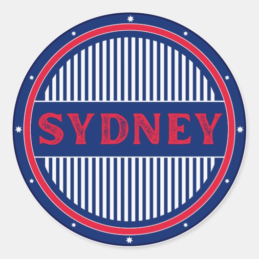 Sydney City Pride Emblem – Australian Identity ラウンドシール (正面)