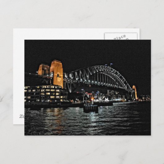 Sydney Harbor Bridge at Night – オーストラリアのはがき ポストカード (正面/裏面)