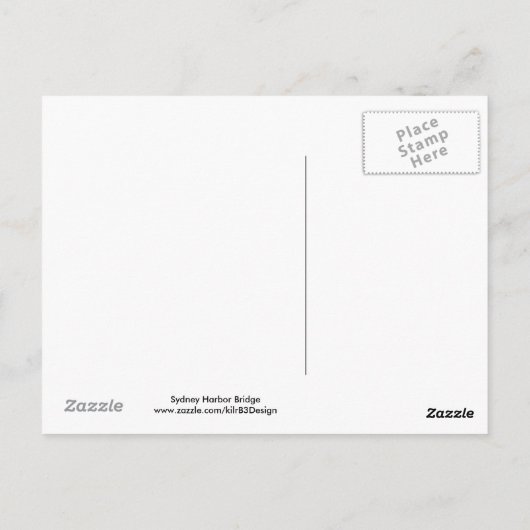 Sydney Harbor Bridge at Night – オーストラリアのはがき ポストカード (裏面)