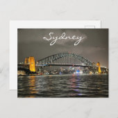 Sydney Harbor Bridge by Night，オーストラリア，写真 ポストカード (正面/裏面)