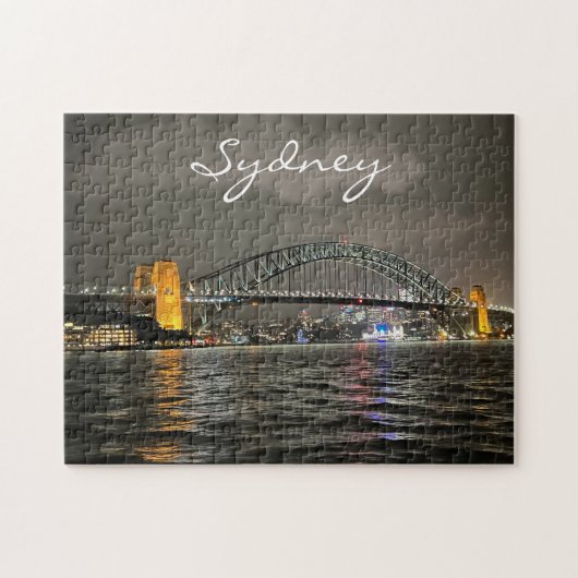 Sydney Harbor by Night,オーストラリア,写真 ジグソーパズル (横)