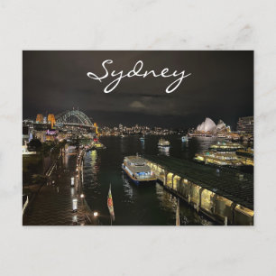 Sydney Harbor by Night,オーストラリア,写真 ポストカード