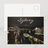 Sydney Harbor by Night,オーストラリア,写真 ポストカード (正面/裏面)