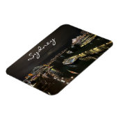 Sydney Harbor by Night，オーストラリア，写真 マグネット (左側)