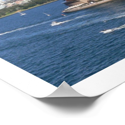 Sydney Harbor, Opera House, Skyline, Panoramic ポスター (角)