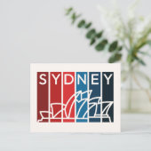Sydney Opera House Abstract Art Postcard ポストカード (スタンド正面)