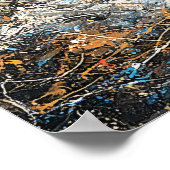 Sydney Opera House Abstract Drip Painting ポスター (角)