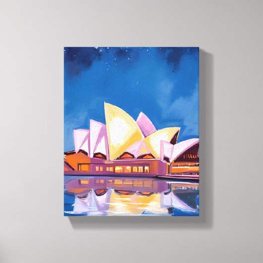 Sydney Opera House, Australia Painting キャンバスプリント (正面)
