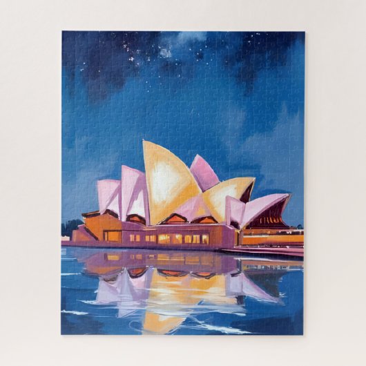 Sydney Opera House, Australia Painting ジグソーパズル (縦)