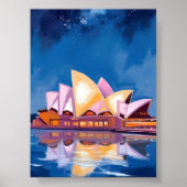 Sydney Opera House, Australia Painting ポスター (正面)