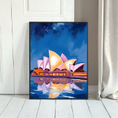 Sydney Opera House, Australia Painting ポスター
