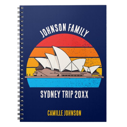 Sydney Opera House Australia Trip Custom Blue ノートブック (正面)