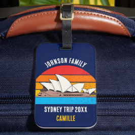 Sydney Opera House Australia Vacation Blue ラゲッジタグ