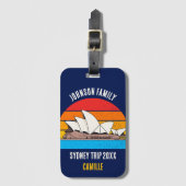 Sydney Opera House Australia Vacation Blue ラゲッジタグ (正面縦)
