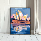 Sydney Opera House Australia Watercolor ポスター
