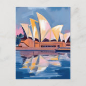 Sydney Opera House Australia Watercolor ポストカード (正面)