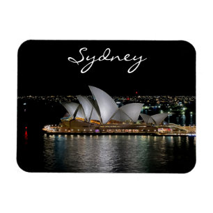 Sydney Opera House by Night,オーストラリア,写真 マグネット