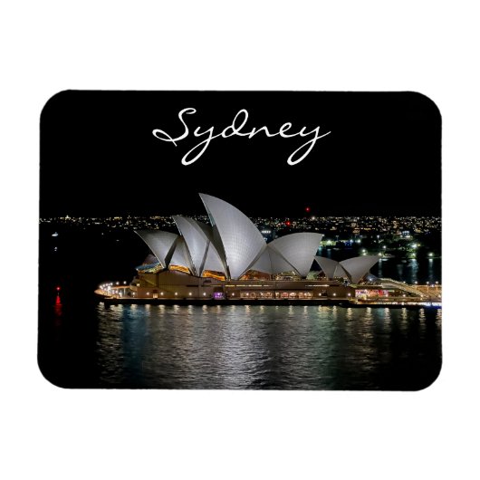 Sydney Opera House by Night,オーストラリア,写真 マグネット (横)