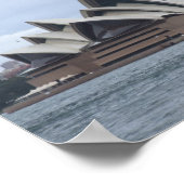 Sydney Opera House In Sunlight Backed By Cloud ポスター (角)