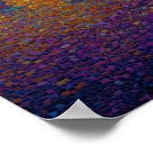 Sydney Opera House Pointillism Skyline Art ポスター (角)