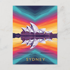 Sydney Opera House – Vibrant Waterfront Reflection ポストカード