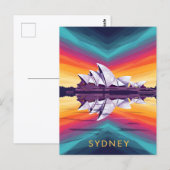 Sydney Opera House – Vibrant Waterfront Reflection ポストカード (正面/裏面)