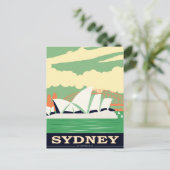 Sydney Opera House Vintage Poster, Your Message ポストカード (スタンド正面)