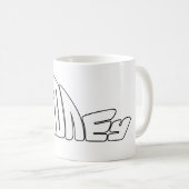 Sydney Retro Bubble Text Art コーヒーマグカップ (正面右)