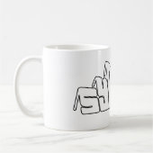 Sydney Retro Bubble Text Art コーヒーマグカップ (左)