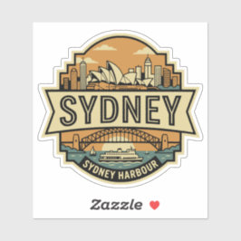 Sydney Skyline Australia Opera House Travel Badge  シール