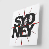 Sydney Timezone Wall Clock スクエア壁時計 (傾斜)