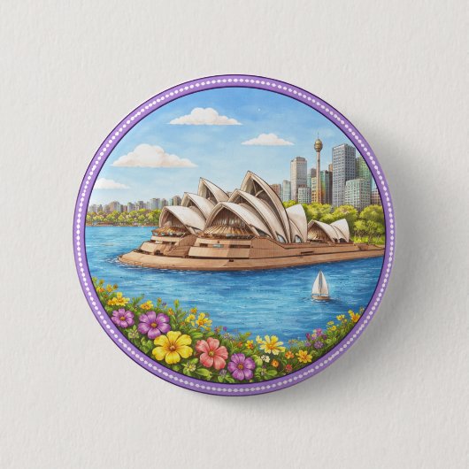 Sydney's Opera House 缶バッジ (正面)