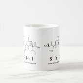 Sydniペプチド名mug コーヒーマグカップ (中央)