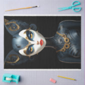 Syhinxブラック金ゴールド猫アールデコの分離 薄葉紙 (クラフト)